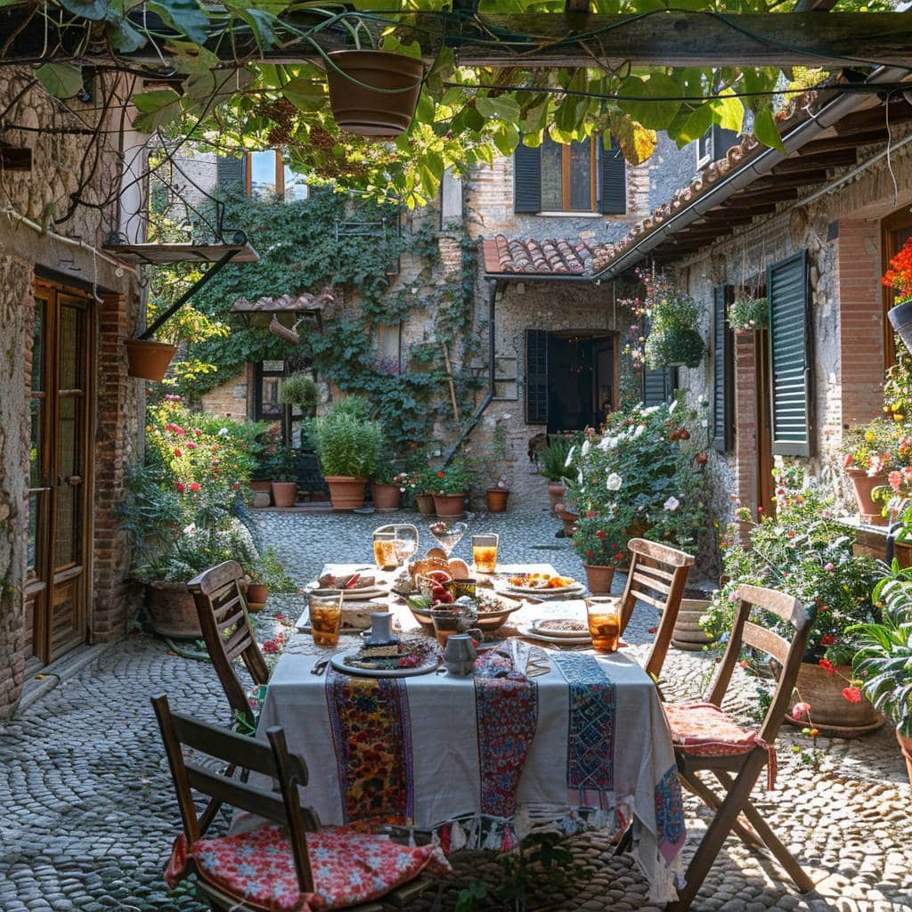 DistrEAT : Une cour accueillante dans une ancienne maison