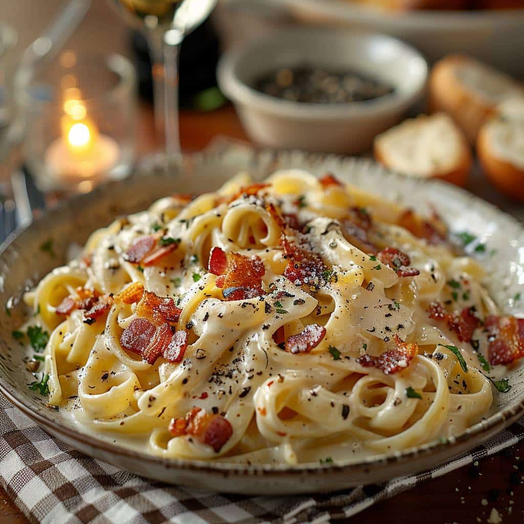 Pâtes à la carbonara à la française