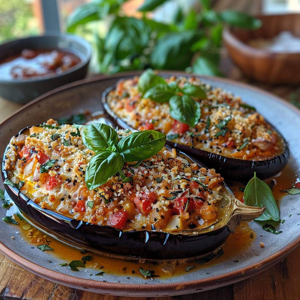 Recette Aubergines farcies des Pouilles