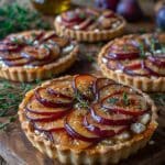 Tartelettes salées aux prunes et fromage de chèvre