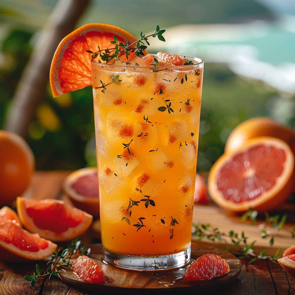 Le grapefruit & thyme mocktail