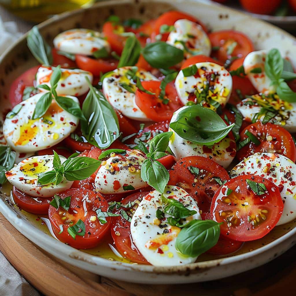 Salade Caprese : La simplicité italienne à l’honneur