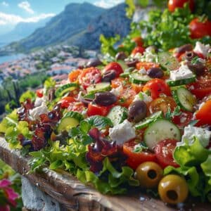 Salade grecque : Fraîcheur et simplicité pour une entrée légère