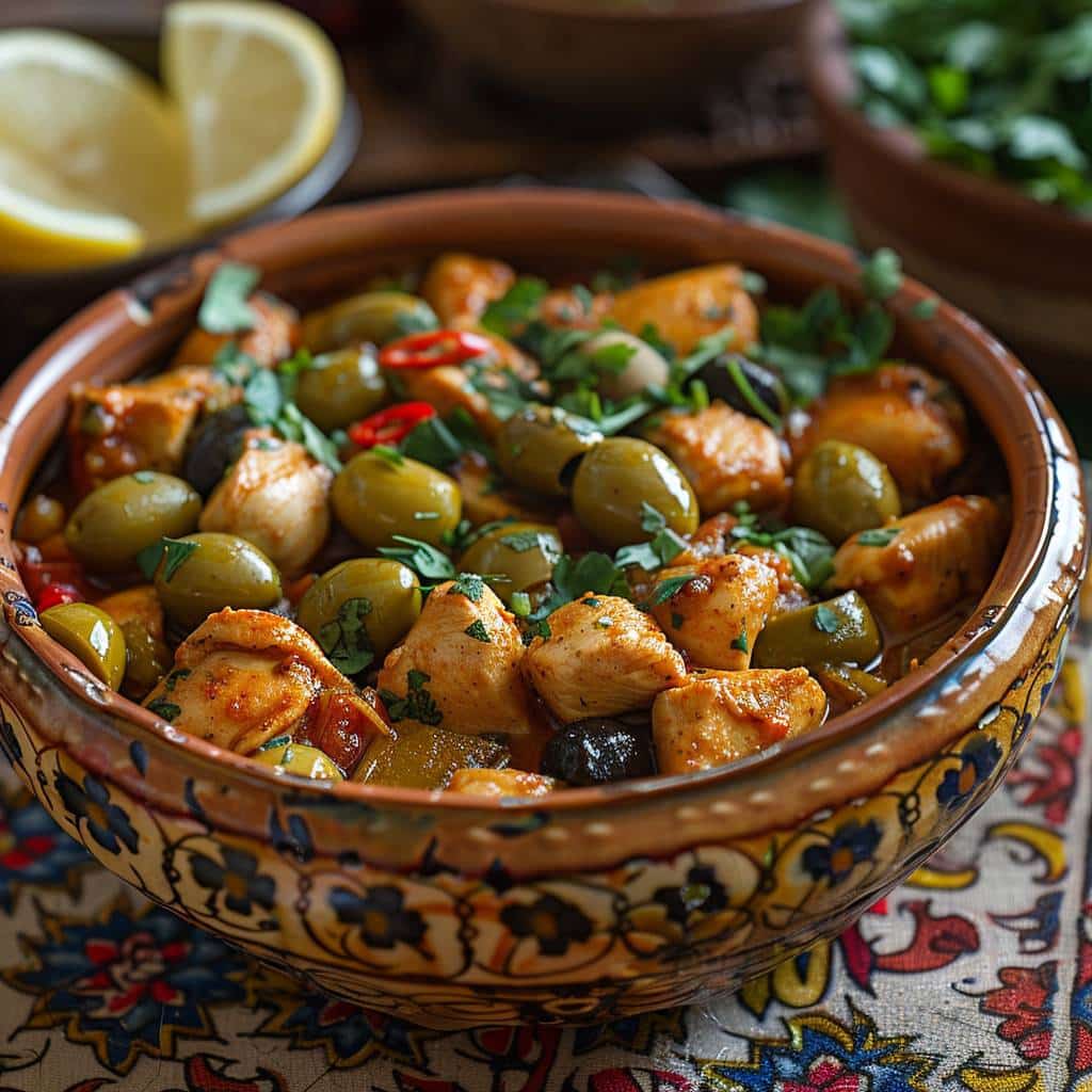 Tagine de poulet aux olives : Une recette marocaine parfumée